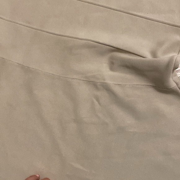 Herve Leger Paris /bandage flounce midi cream tan  skirt s - Picture 3 of 5